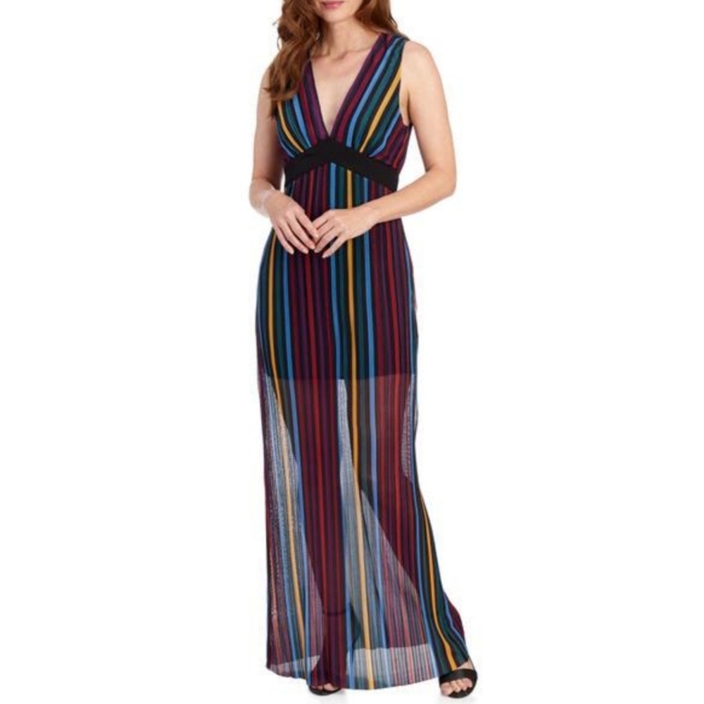 BCBGeneration Chiffon Maxi Sleeveless Dress